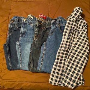 Boys jeans and one shirt bundle